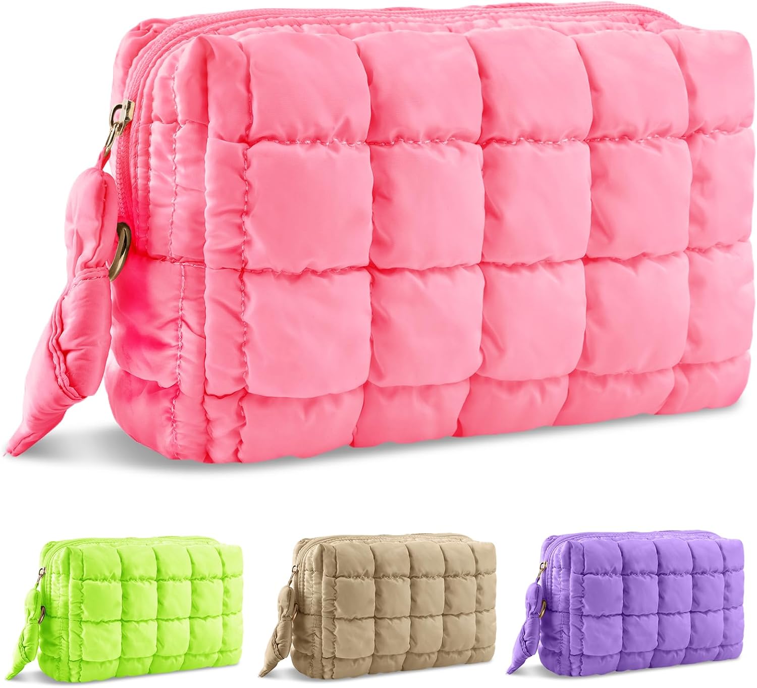 Puffer Quilted konsistigas organizan sakon por donacoj labori ĉiutage